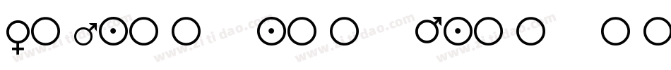 Female and Male Symbols字体转换